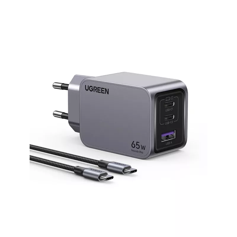 Cargador móvil Ugreen 25871 universal gris carga rápida AC para interiores