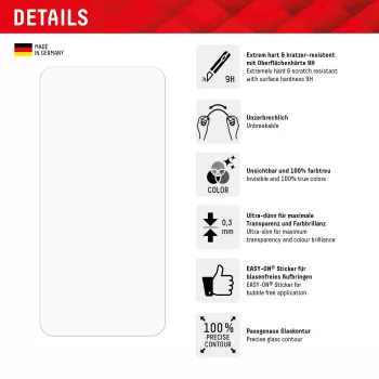 Displex Smart Glass (9H) para Samsung Galaxy A35/A55 5G, adhesivo de montaje, irrompible
