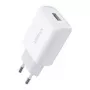 Cargador Ugreen 10133 para dispositivos móviles smartphone blanco USB carga rápida para interiores