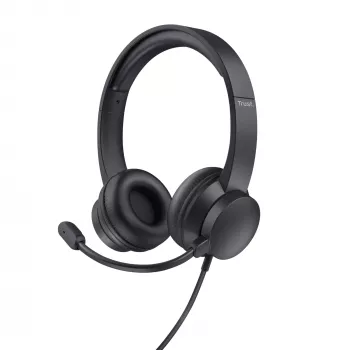 Auriculares con micrófono Trust Ayda con cable diadema llamadas/música negros