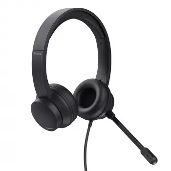 Auriculares con micrófono Trust Ayda con cable diadema llamadas/música negros