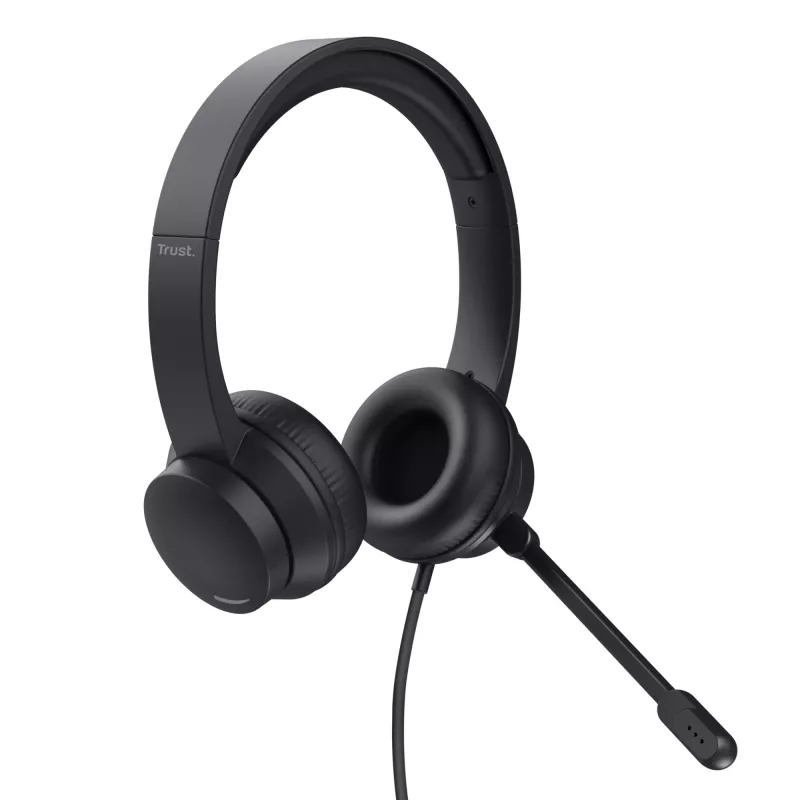 Auriculares con micrófono Trust Ayda con cable diadema llamadas/música negros