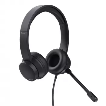 Auriculares con micrófono Trust Ayda con cable diadema llamadas/música negros