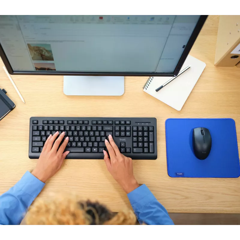 Teclado y ratón Trust Primo incluidos oficina RF inalámbrico QWERTZ alemán negro