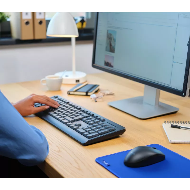 Teclado y ratón Trust Primo incluidos oficina RF inalámbrico QWERTZ alemán negro