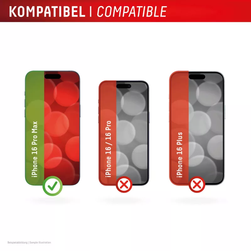 Protector de pantalla Displex (10H) para Apple iPhone 16 Pro Max, marco de montaje Eco, resistente a arañazos