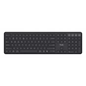 Teclado Trust Vaiya hogar/oficina RF inalámbrico + Bluetooth QWERTZ alemán negro