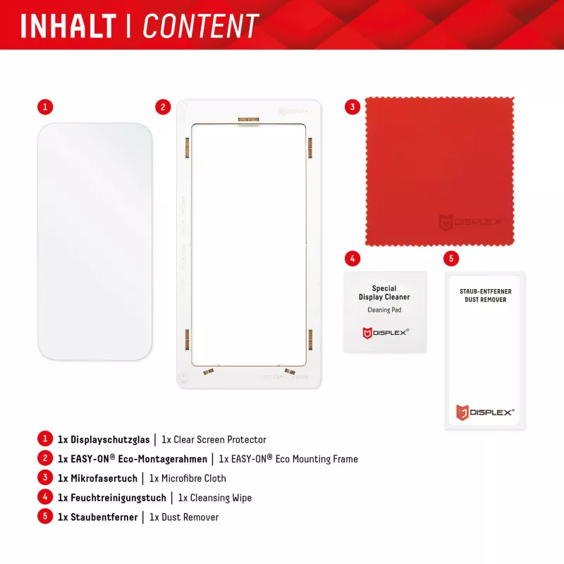 Protector de pantalla Displex (10H) para Google Pixel 8a, marco de montaje Eco, resistente a arañazos