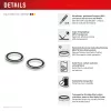 Displex Premium cristal de lente de cámara, iPhone 16/16 Plus/17 cristal, 10H, Single Rings, DLC, transparente, Quick Mount