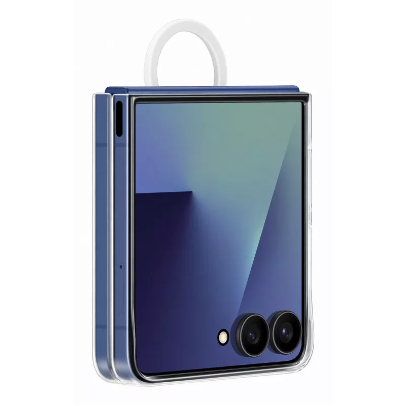 Funda protectora para Samsung Galaxy Z Flip7 de Samsung — Transparente, modelo EF-QF766CTEGWW