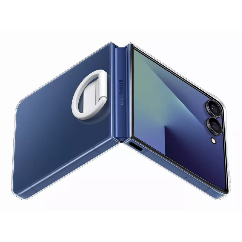 Funda protectora para Samsung Galaxy Z Flip7 de Samsung — Transparente, modelo EF-QF766CTEGWW