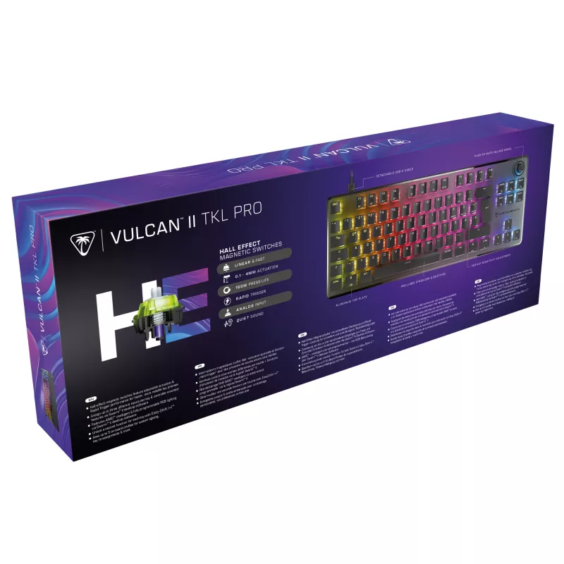 Teclado gaming Turtle Beach Vulcan II TKL Pro USB AZERTY Alemán Negro