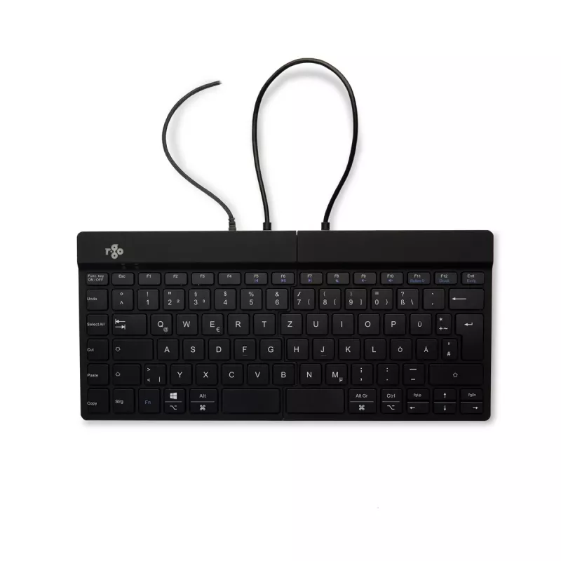 R-Go Tools Teclado Ergonómico R-Go Split Break v2 con software break, teclado ergonómico split, QWERTZ (DE), con cable, negro