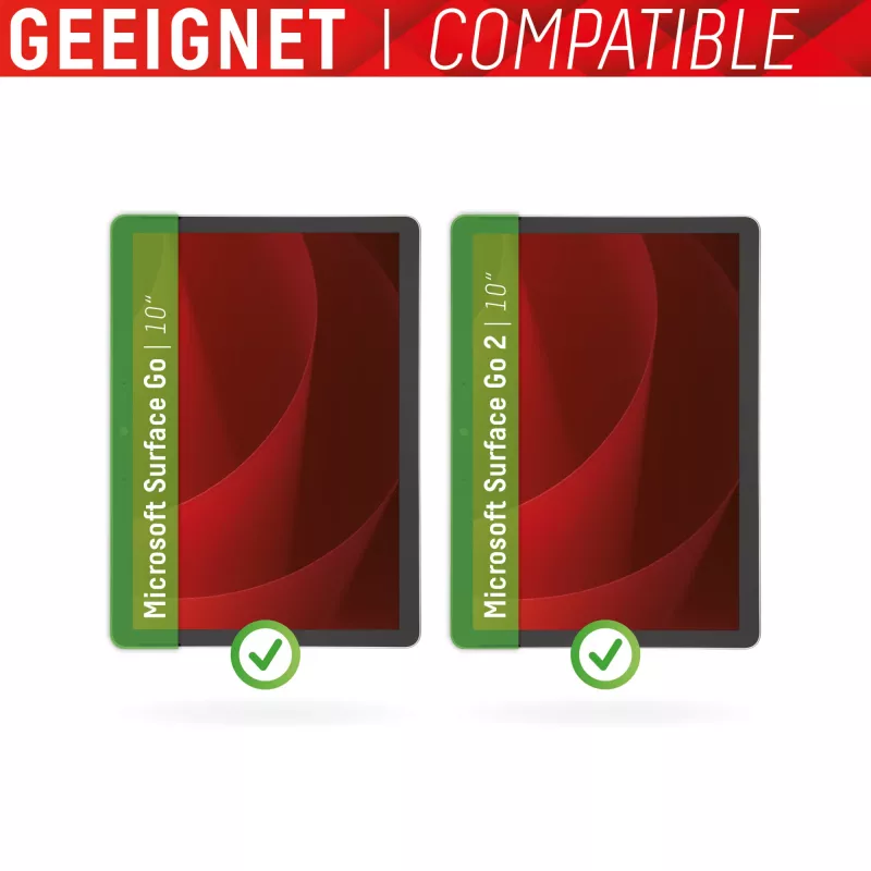 Displex Tablet Glass (9H) para Surface Go/Go2, marco de montaje Eco, irrompible, ultradelgado, invisible