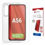 Protector de pantalla + funda Displex para Samsung Galaxy A56, marco de montaje Eco, resistente a arañazos