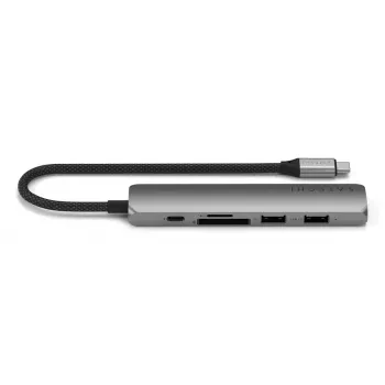 Hub Satechi ST-P6SM USB Type-C 10000 Mbit/s Gris