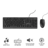 Teclado y ratón Trust Primo incluidos Oficina USB Alemán Negro