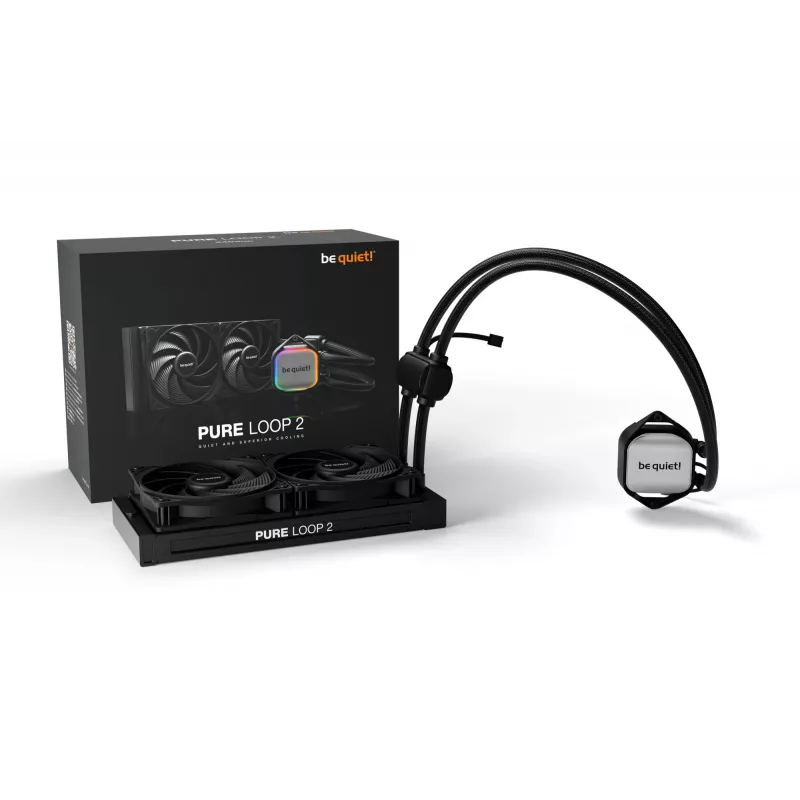 be quiet! Pure Loop 2 | 240mm Refrigeración líquida todo en uno para procesador 12 cm Negro 1 ud.