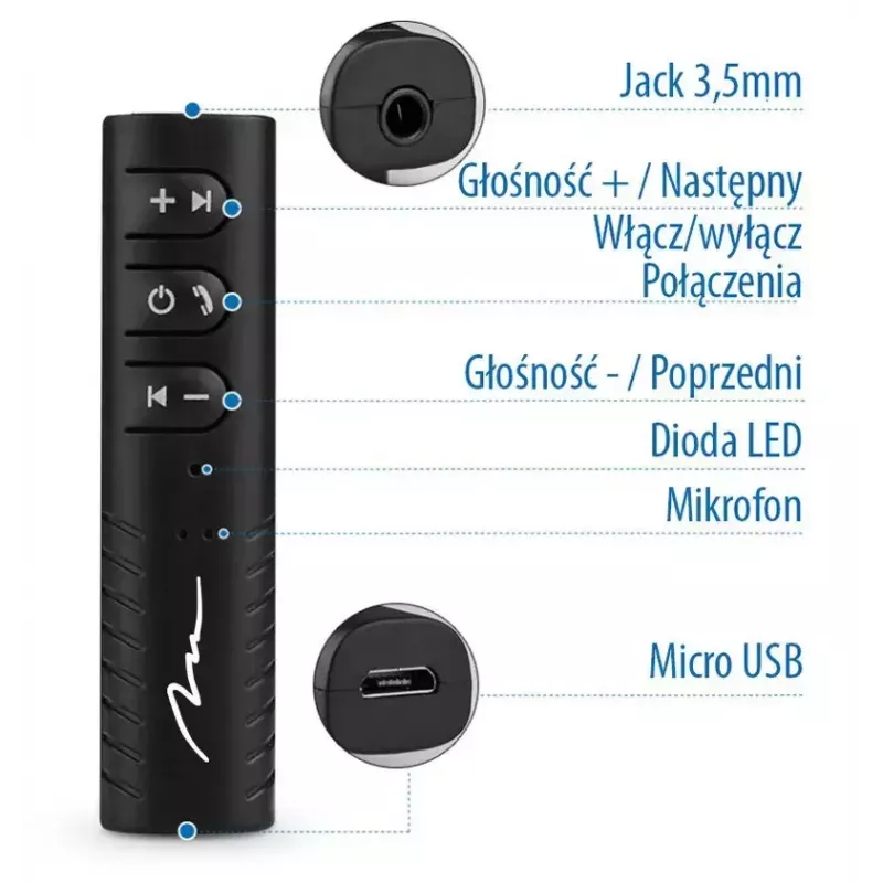 Receptor de música Bluetooth Media-Tech MT3588