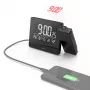 Despertador digital Hama Plus Charge negro