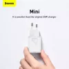 Cargador de interior Baseus Super Si blanco carga rápida 12V 1xUSB-C