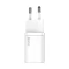 Cargador de interior Baseus Super Si blanco carga rápida 12V 1xUSB-C