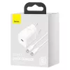 Cargador de interior Baseus Super Si blanco carga rápida 12V 1xUSB-C