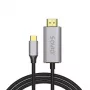 SAVIO CL-171 cable de USB-C a HDMI 2.0b, 2 m, cobre, plateado/negro
