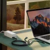 Baseus Flash Series 2 cable USB 3 en 1, USB-C + Micro USB + Lightning, 100 W, 1,2 m, azul