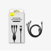 Baseus Flash Series 2 cable USB 3 en 1, USB-C + Micro USB + Lightning, 100 W, 1,2 m, azul