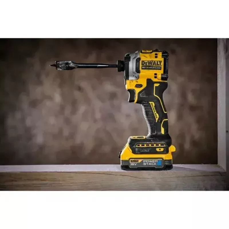 DeWALT DCF850E2T-QW atornillador de impacto inalámbrico 1/4", 18 V, 2 baterías Powerstack de 1,7 Ah, maletín TSTAK, negro