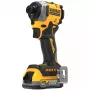 DeWALT DCF850E2T-QW atornillador de impacto inalámbrico 1/4", 18 V, 2 baterías Powerstack de 1,7 Ah, maletín TSTAK, negro