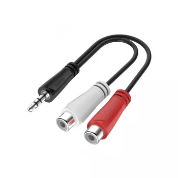 Cable de audio Hama 00200350 0,15 m jack 3,5 mm RCA negro