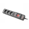 Regleta de enchufes ARMAC Multi M3 — 3 tomas, cable de 5 m, negra