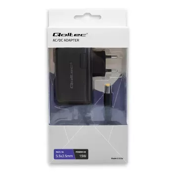 Fuente de alimentación Qoltec 51034 Interior 19W Negro 220-240V