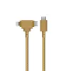 Cable USB Native Union Belt Cable Duo 1,5 m USB-C a USB-C/Lightning Amarillo