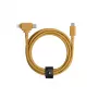 Cable USB Native Union Belt Cable Duo 1,5 m USB-C a USB-C/Lightning Amarillo