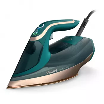 Plancha de vapor Philips DST8030/70 – 3000 W, suela SteamGlide Elite, depósito de agua 0,35 l, 1,78 kg, vapor vertical, verde