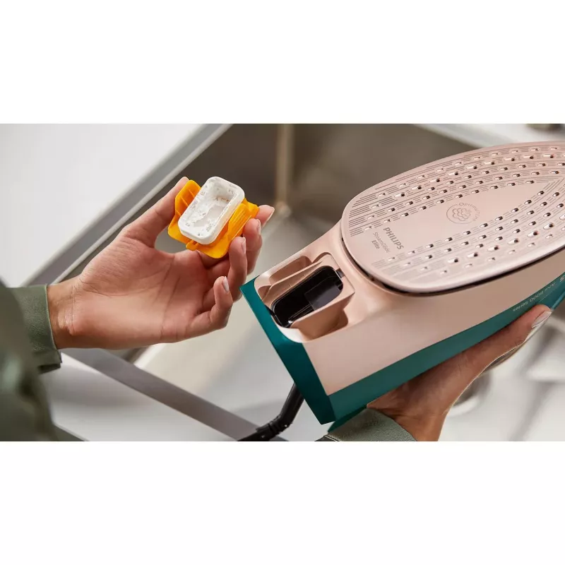 Plancha de vapor Philips DST8030/70 – 3000 W, suela SteamGlide Elite, depósito de agua 0,35 l, 1,78 kg, vapor vertical, verde