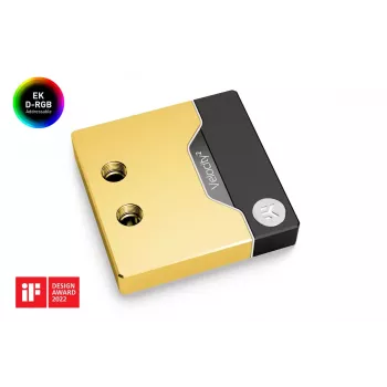 Bloque de agua EK Water Blocks Latón Cobre Negro Oro