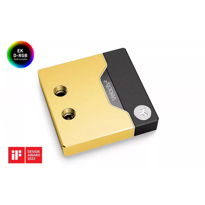Bloque de agua EK Water Blocks Latón Cobre Negro Oro
