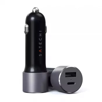 Cargador de coche Satechi ST-TCPDCCM 72W doble puerto USB Power Delivery carga rápida