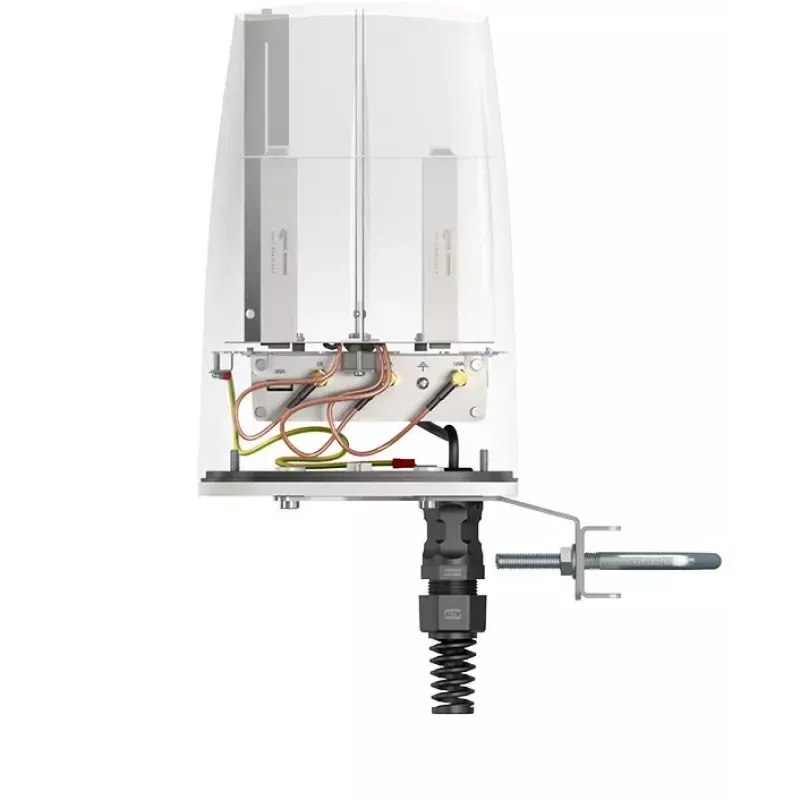 QuWireless QuSpot AX10S antena omnidireccional Wi-Fi + Bluetooth para Teltonika RUTX10, 2,4–6 GHz, 7 dBi, PoE/LAN, polarización vertical, IP67, blanca
