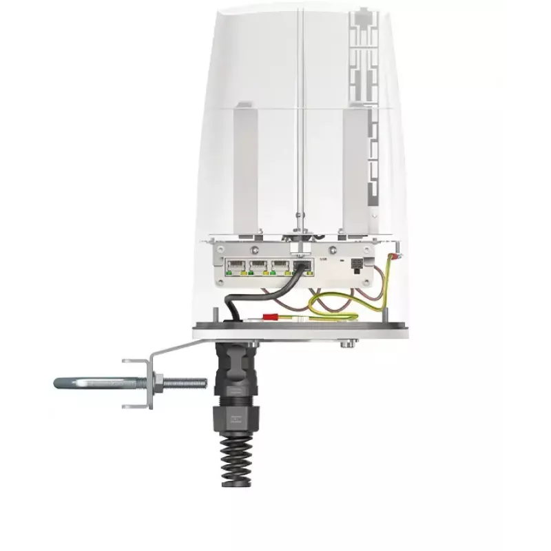 QuWireless QuSpot AX10S antena omnidireccional Wi-Fi + Bluetooth para Teltonika RUTX10, 2,4–6 GHz, 7 dBi, PoE/LAN, polarización vertical, IP67, blanca
