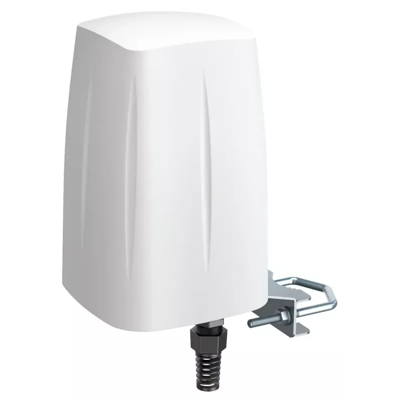 QuWireless QuSpot AX10S antena omnidireccional Wi-Fi + Bluetooth para Teltonika RUTX10, 2,4–6 GHz, 7 dBi, PoE/LAN, polarización vertical, IP67, blanca