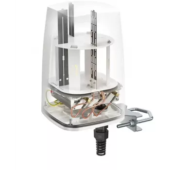 Antena de red omnidireccional QuWireless QuSpot AX10S, 2,4–2,5 / 4,7–6 GHz, máx 7 dBi, PoE/LAN, polarización vertical