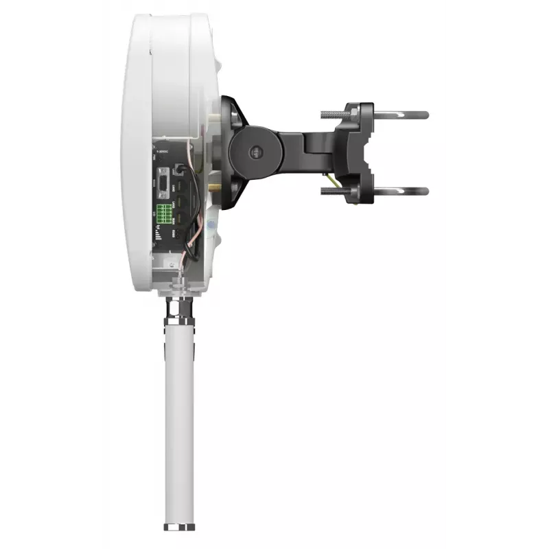 QuWireless QuMax A955M antena direccional LTE + Wi-Fi + GPS para Teltonika RUT956/RUT955, 6 dBi, PoE/LAN, polarización vertical, IP67, blanca