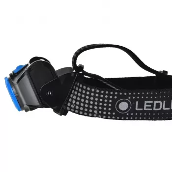 Linterna frontal Ledlenser MH7 negra azul — linterna frontal LED recargable, 400 lúmenes, batería integrada
