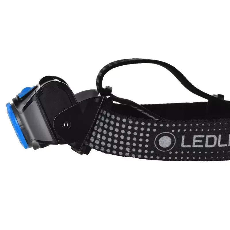 Linterna frontal Ledlenser MH7 negra azul — linterna frontal LED recargable, 400 lúmenes, batería integrada
