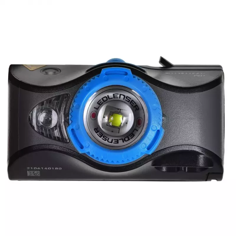 Linterna frontal Ledlenser MH7 negra azul — linterna frontal LED recargable, 400 lúmenes, batería integrada